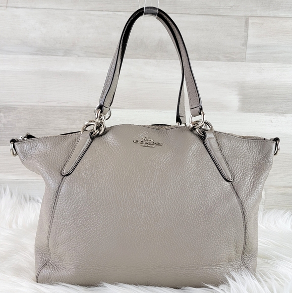 COACH F26917 SMALL KELSEY SATCHEL Gray Pebbled Leather - Picture 2 of 15